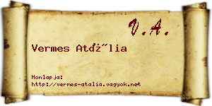 Vermes Atália névjegykártya